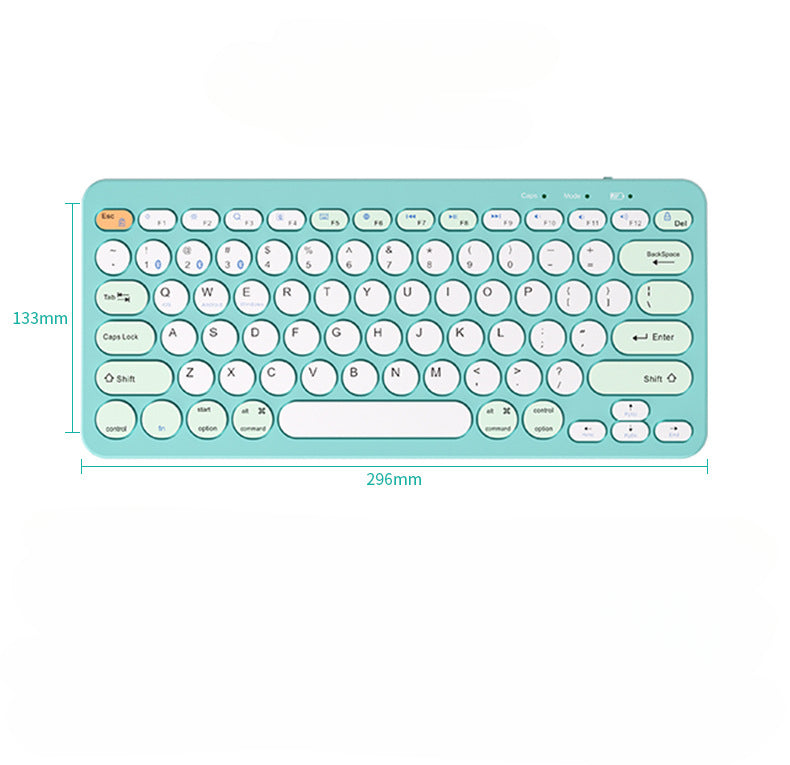 Blue wireless rechargeable new three-mode wireless keyboard and mouse set phablet notebook Android set