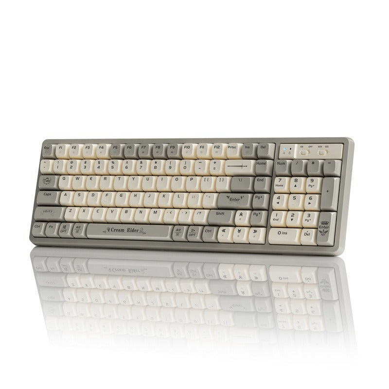GK102 three-mode Bluetooth wireless mechanical keyboard, wired desktop notebook e-sports game green axis keyboard
