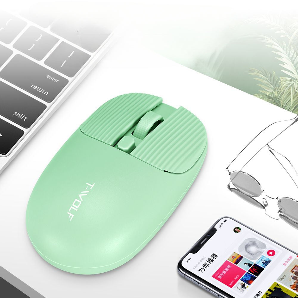 Q19 wireless mouse fashion girl colorful cute cobblestone silent office business cute little mouse