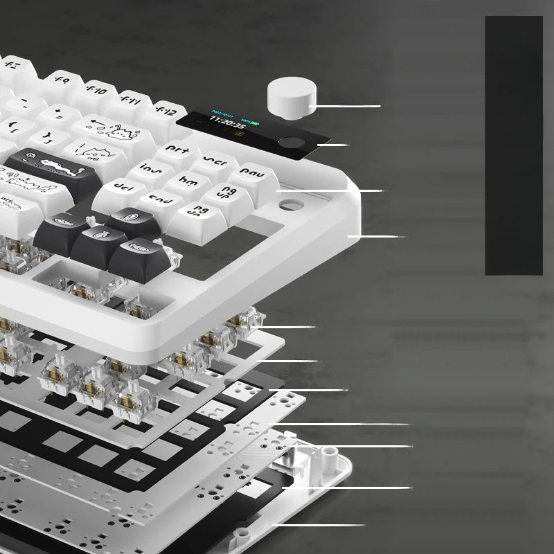 YK830 Keyboard 87Pro mechanical keyboard three-mode wireless bluetooth high-value e-sports game mechanical keyboard kit