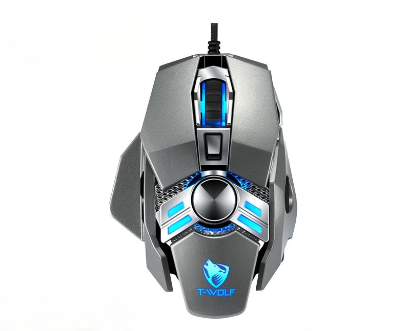 V10 game mouse wired metal luminous electronic sports mechanical computer mouse macro programming