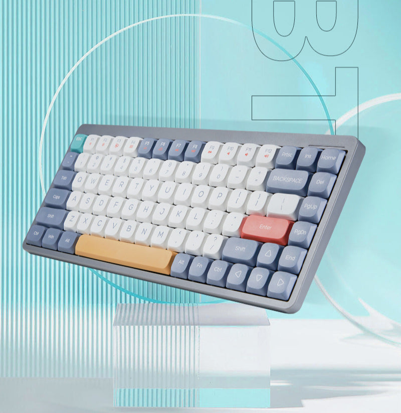 YK75 Bluetooth three-mode low-axis mechanical keyboard portable notebook office silent keyboard