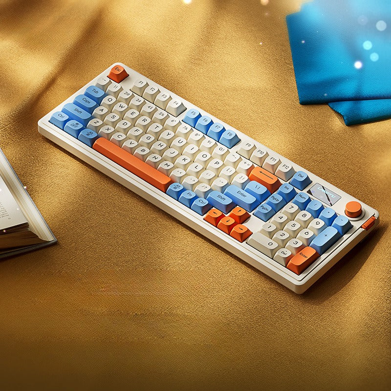 L98 wired silent office keyboard, mechanical feel RGB light effect game competitive high-value keyboard