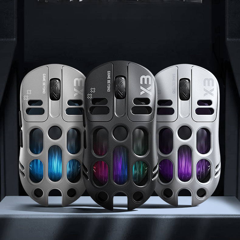 X3 three-mode mouse mechanical high-end competitive hollow game lightweight ergonomics RGB marquee
