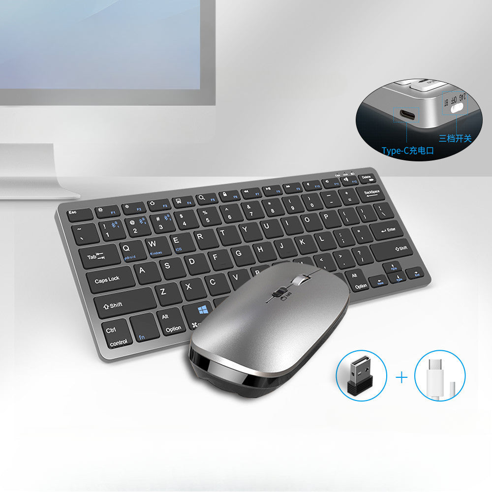 Wireless keyboard and mouse set 2.4g scissor foot office laptop keyboard bluetooth silent keyboard and mouse set