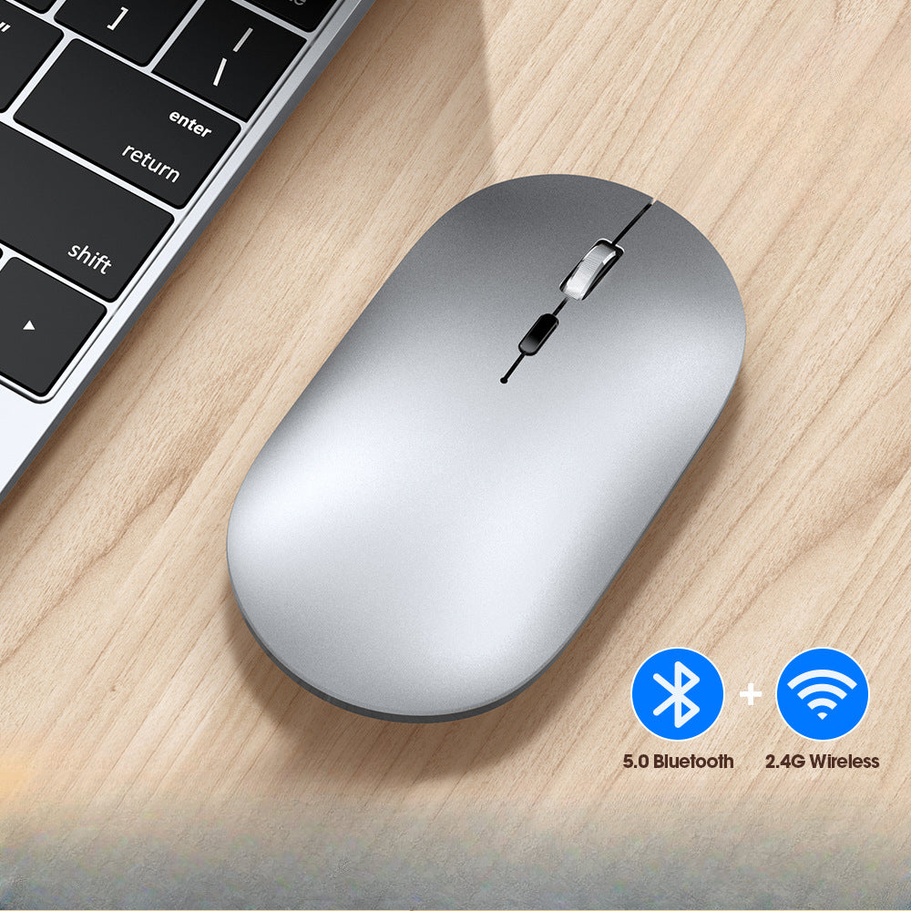 X2 Wireless Mouse Business Mute Typec Charging Aluminum Alloy Roller Office Mouse Bluetooth