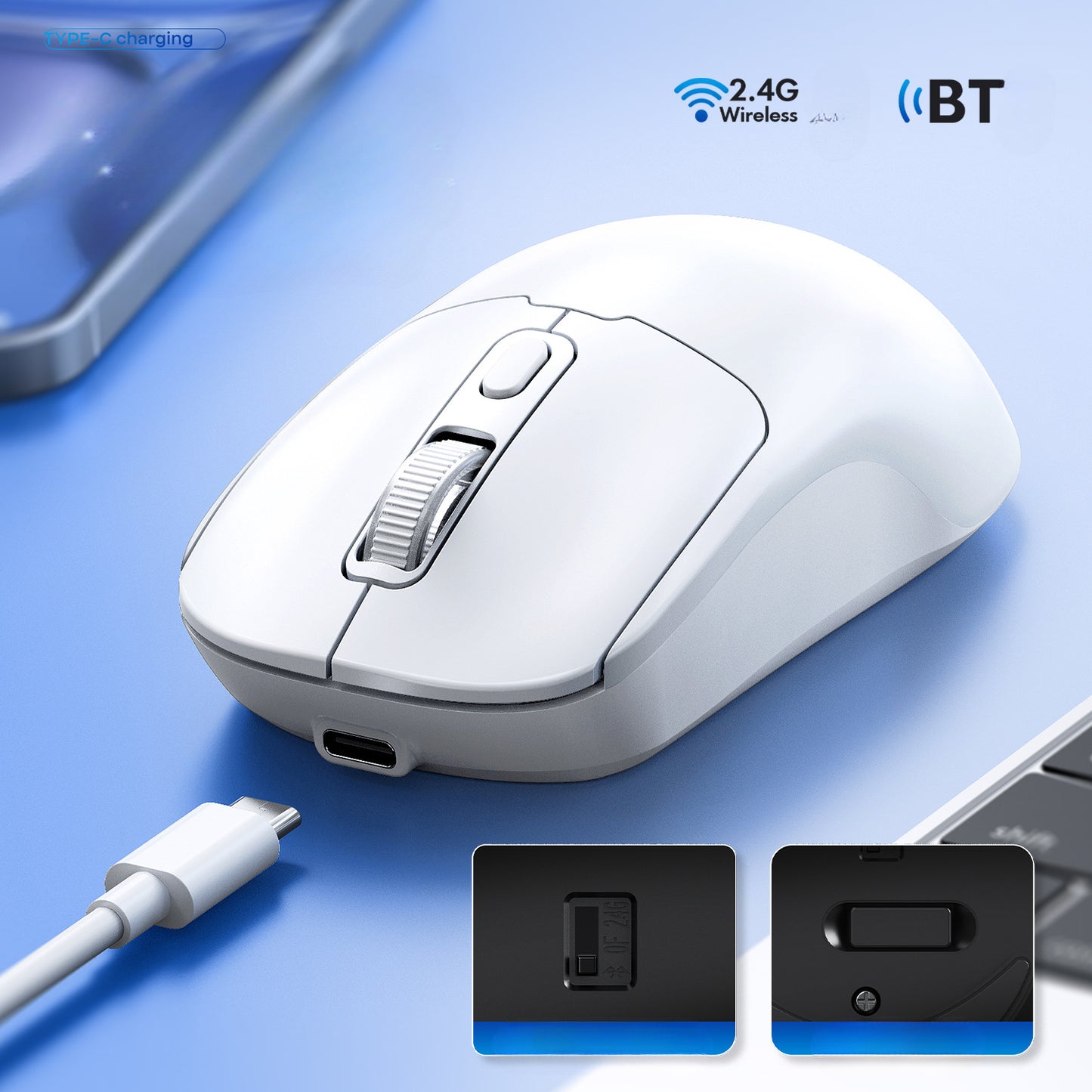 Wireless Bluetooth mouse charging 2.4G silent office compact and practical laptop accessories