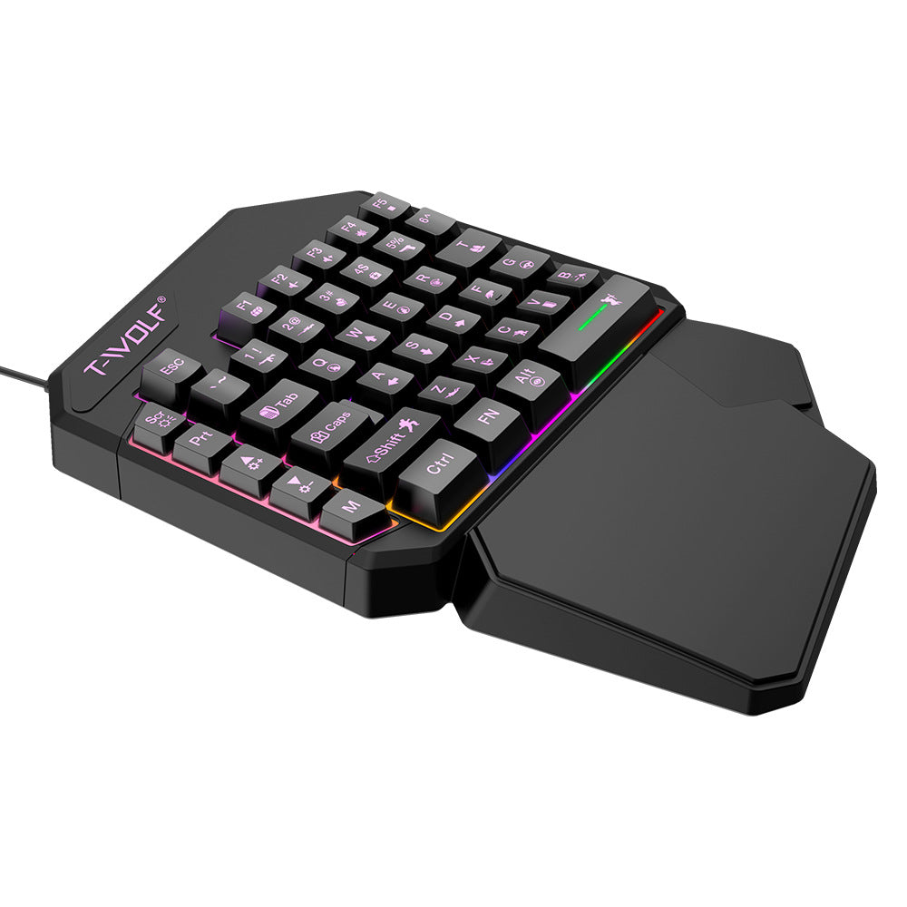 T19 one-handed keyboard Gungod Throne left-hand game keyboard mechanical feel