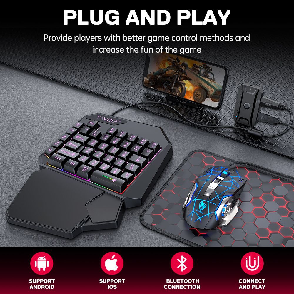 T19 one-handed keyboard Gungod Throne left-hand game keyboard mechanical feel