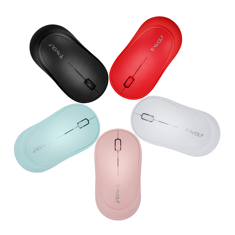 Q18 wireless mouse ultra-thin office business optical mouse girls color fresh gift mouse
