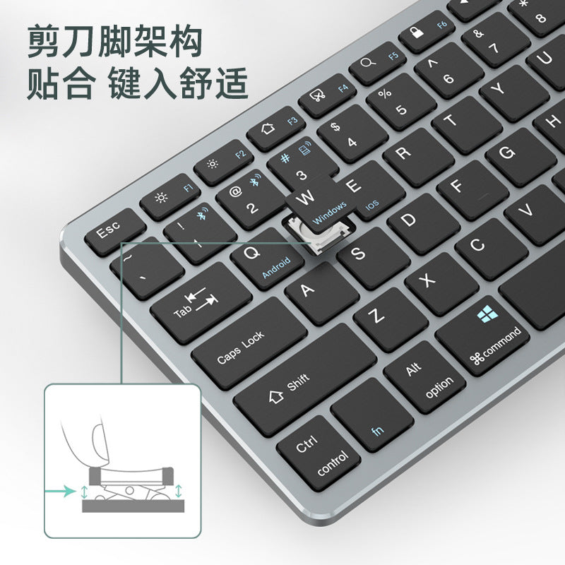 Wireless keyboard and mouse set 2.4g scissor foot office laptop keyboard bluetooth silent keyboard and mouse set