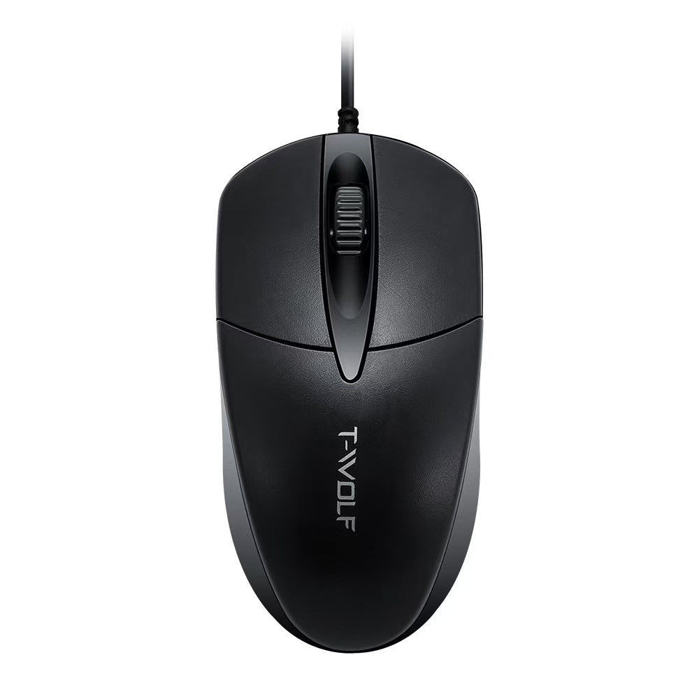 V12 Wired Mouse Classic Laptop Desktop USB Business Office Silent Extended Cable Silent