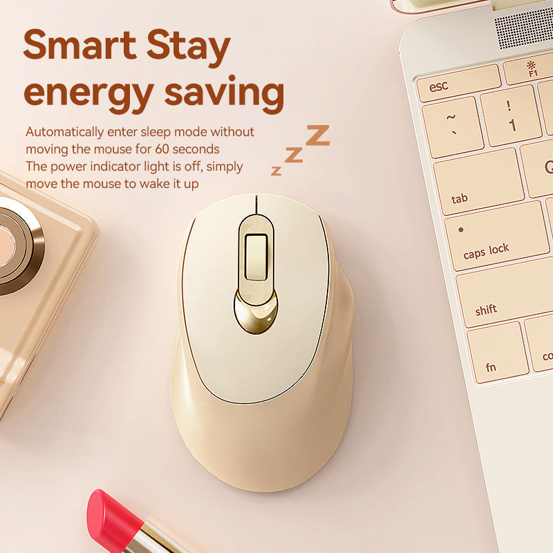 Q8 Wireless Mouse Dual Mode Girls Pink Universal Office Laptop Mouse