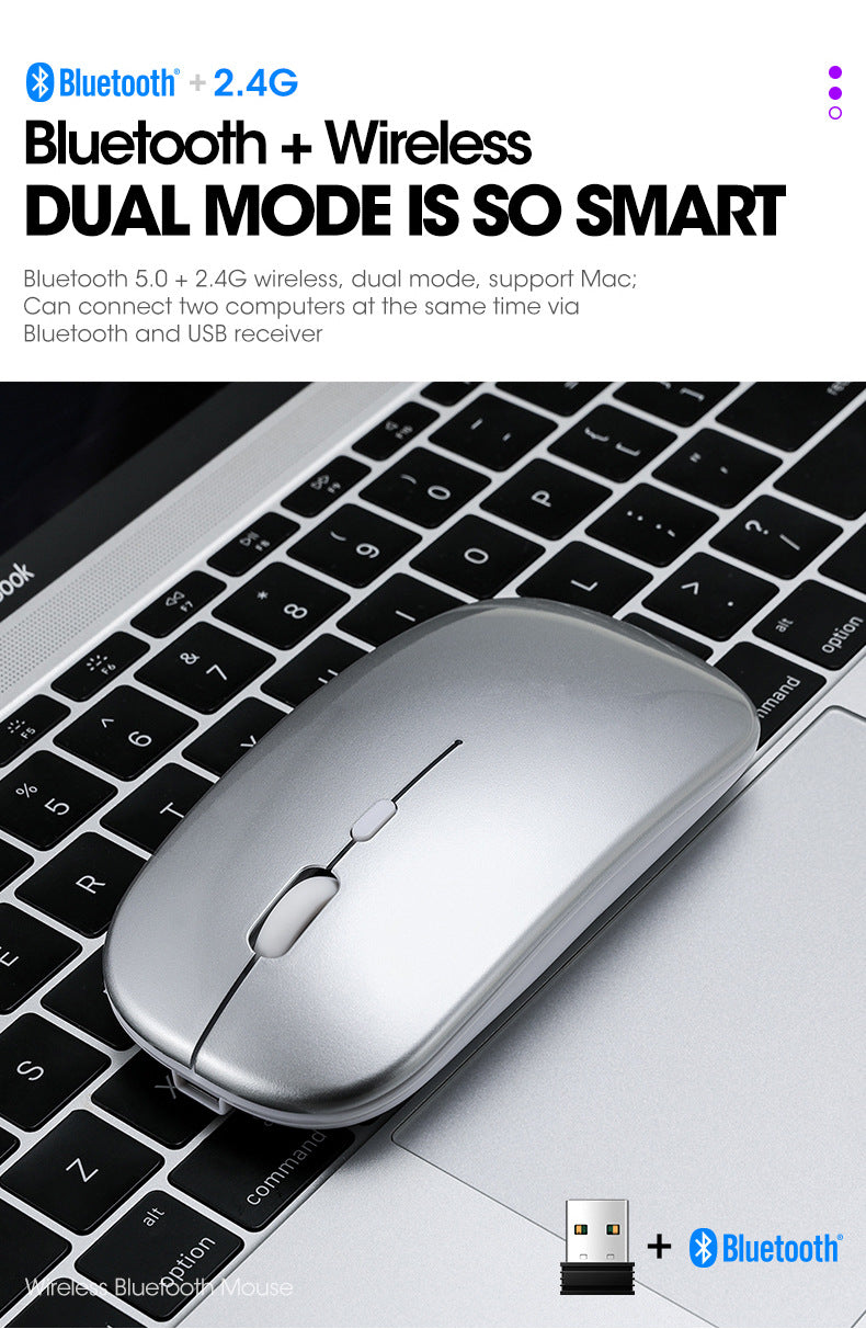X1 wireless mouse Bluetooth dual-mode charging silent mouse computer notebook office optical mouse