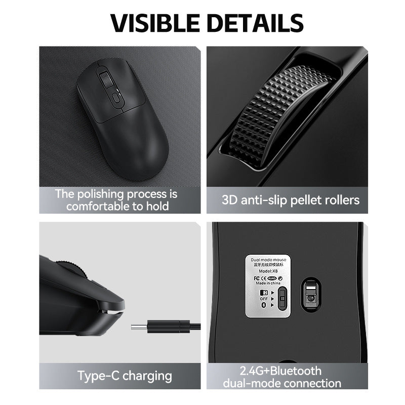 X8 wireless bluetooth mouse charging game office luminous hot-selling