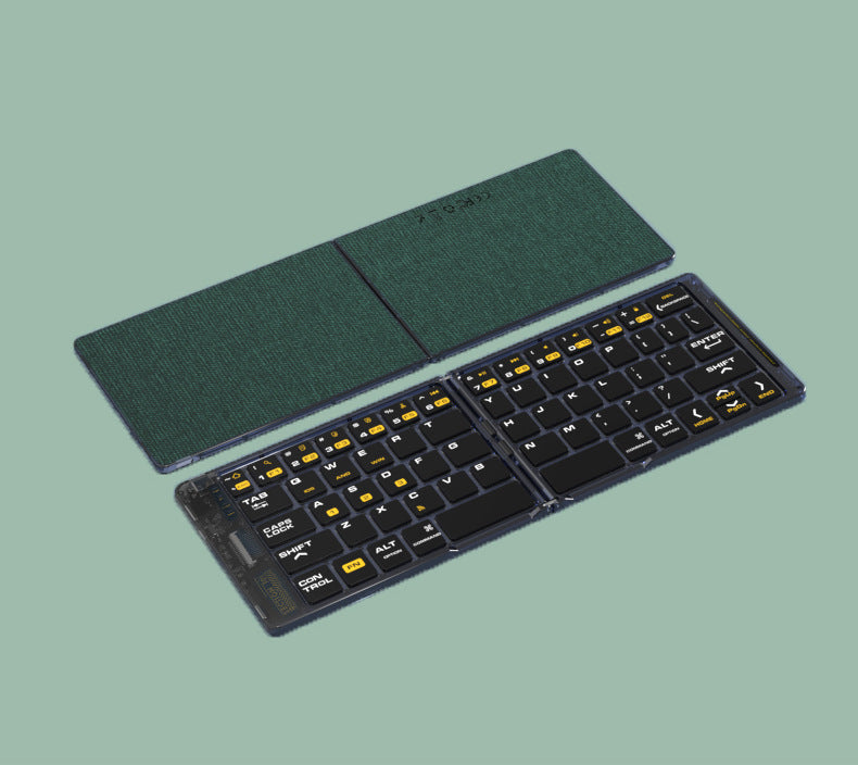 Transparent folding keyboard Suitable for mobile phones, tablets, wireless portable folding keyboard