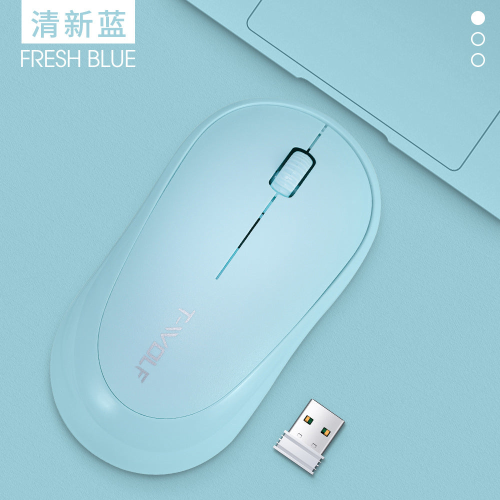 Q18 wireless mouse ultra-thin office business optical mouse girls color fresh gift mouse