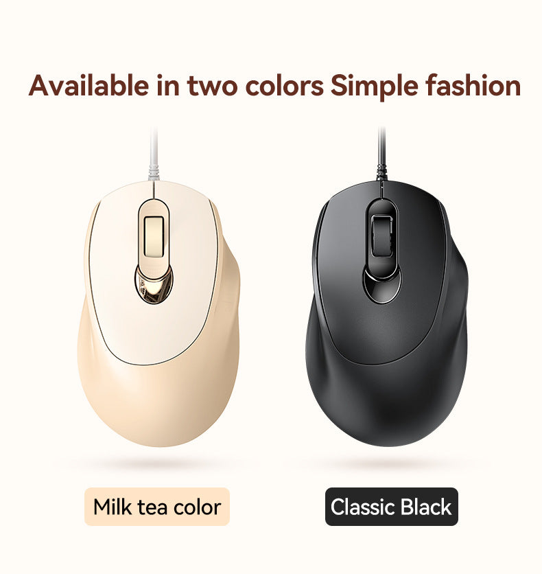 V2 wired mouse 4D business fashion girl mouse office portable mouse private mold