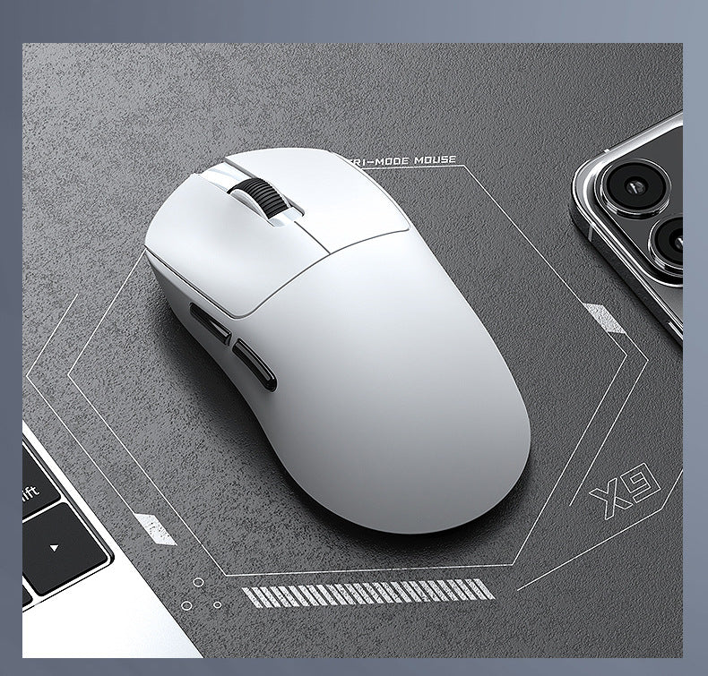 Three-mode wireless mouse lightweight PAW3311 e-sports game Bluetooth notebook with sticker