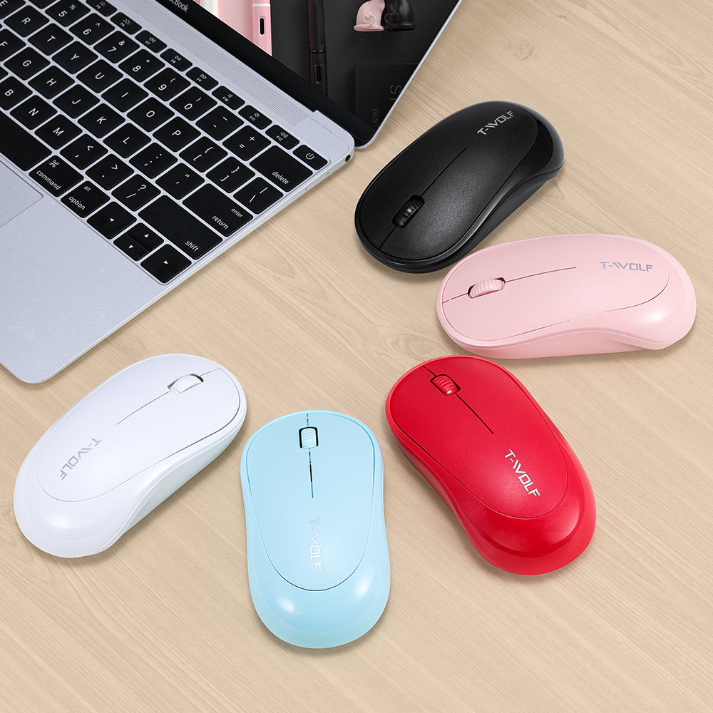 Q18 wireless mouse ultra-thin office business optical mouse girls color fresh gift mouse