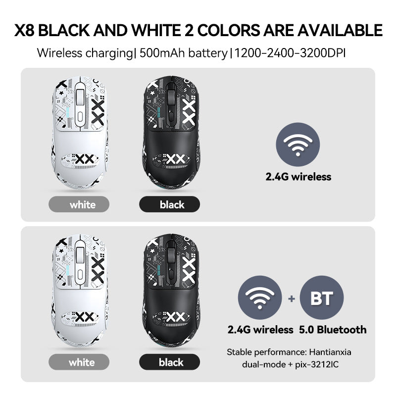 X8 wireless bluetooth mouse charging game office luminous hot-selling