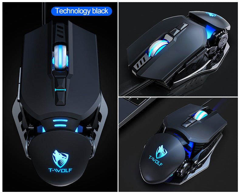 G530 mechanical game mouse e-sports luminous wired computer metal emphasis macro programming
