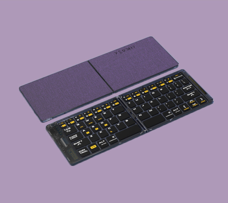 Transparent folding keyboard Suitable for mobile phones, tablets, wireless portable folding keyboard
