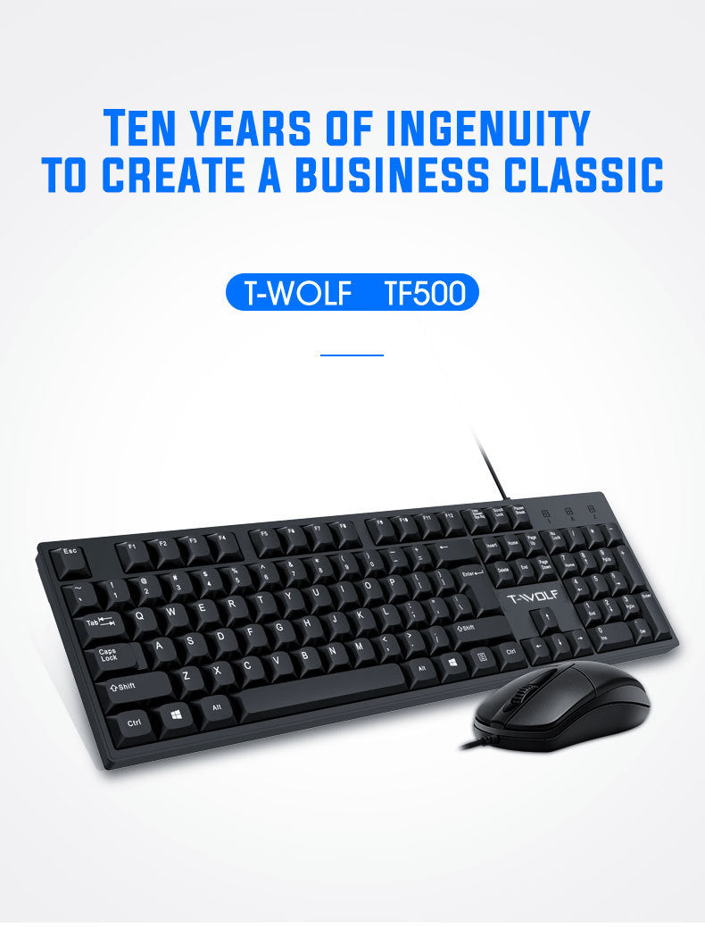 TF500 keyboard and mouse set Spanish business usb wired keyboard mouse game office desktop