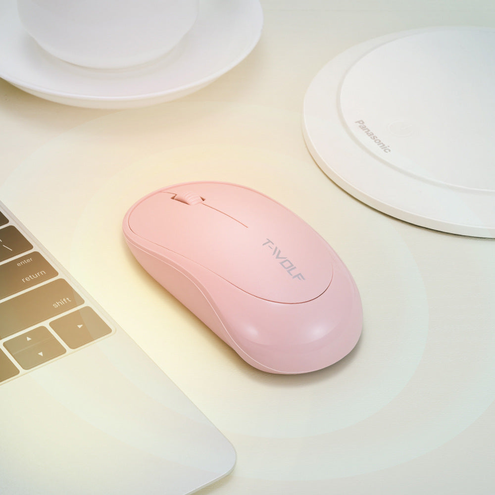 Q18 wireless mouse ultra-thin office business optical mouse girls color fresh gift mouse