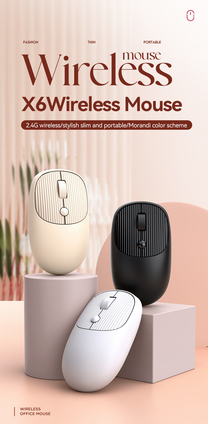 Q19 Wireless Bluetooth Mouse Display Power Macaron Color USB Private Model New Product