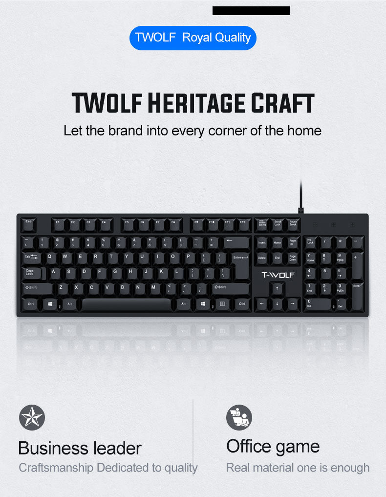 TF500 keyboard and mouse set Spanish business usb wired keyboard mouse game office desktop