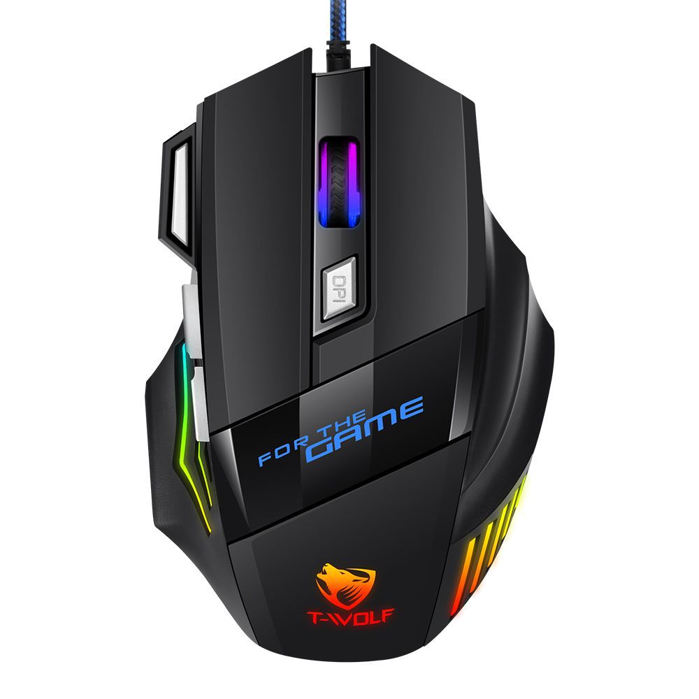Gaming mouse, luminous e-sports USB mouse 7-button mechanical European and American HOT wired mouse