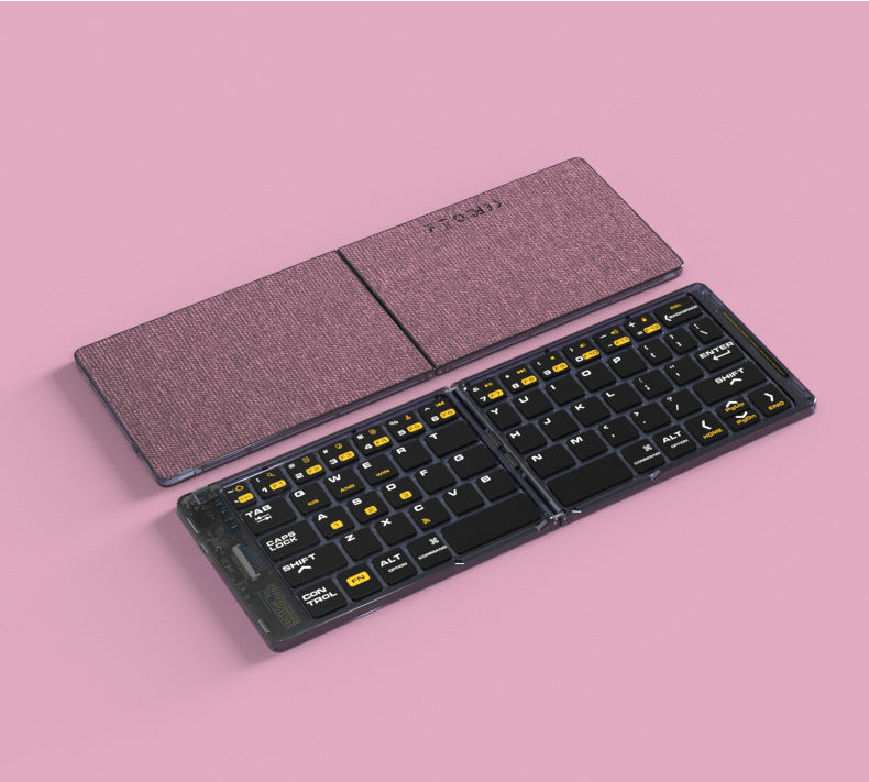 Transparent folding keyboard Suitable for mobile phones, tablets, wireless portable folding keyboard