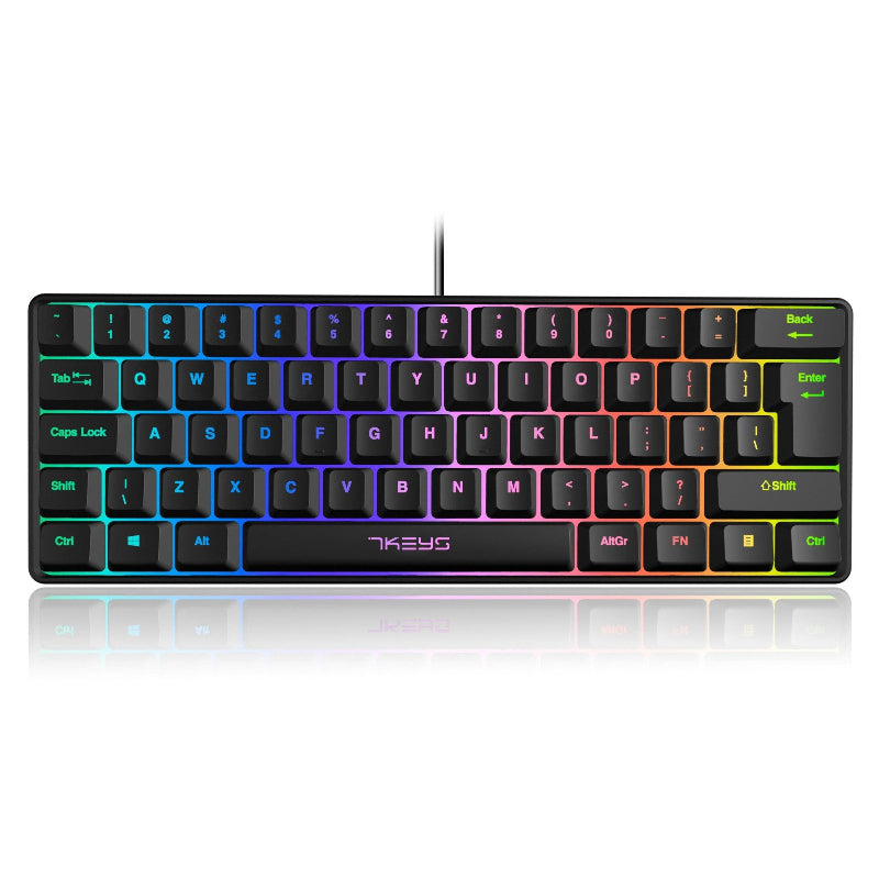 61/62/63 key game office universal keyboard RGB luminous keypad chicken film keyboard