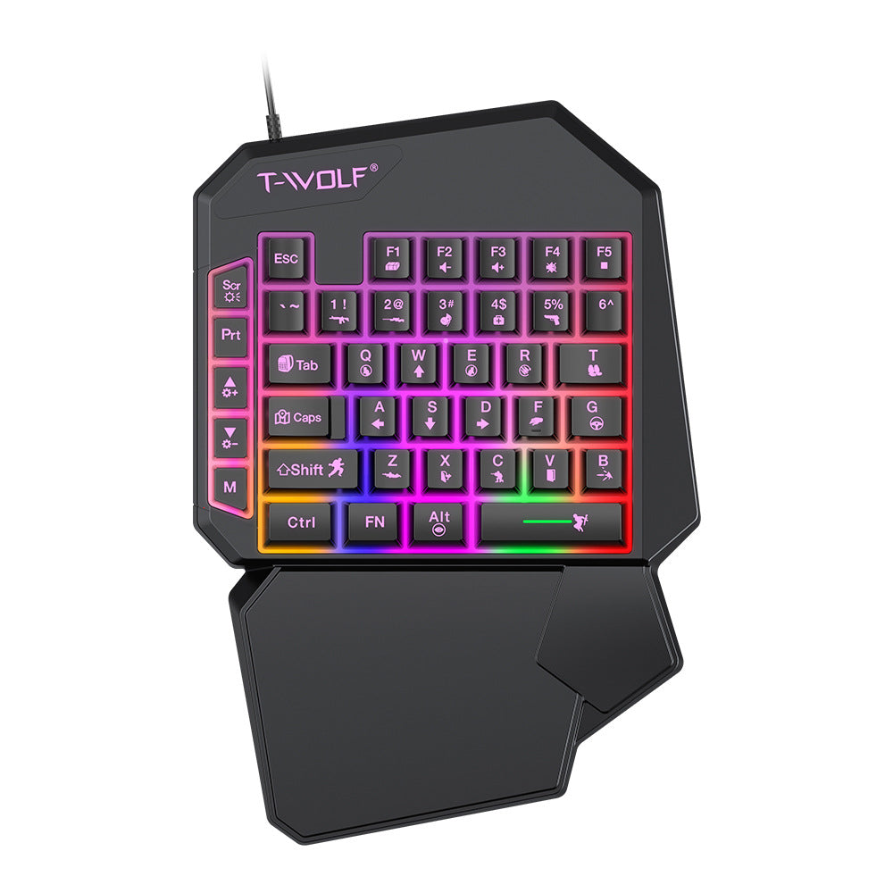 T19 one-handed keyboard Gungod Throne left-hand game keyboard mechanical feel