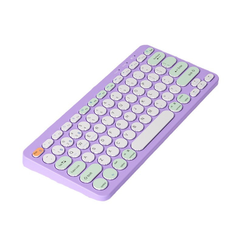Blue wireless rechargeable new three-mode wireless keyboard and mouse set phablet notebook Android set