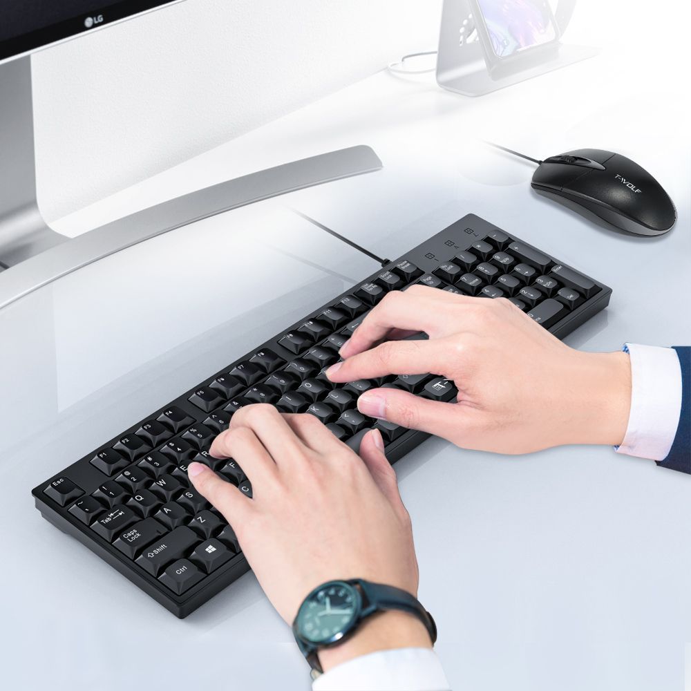 TF500 keyboard and mouse set Spanish business usb wired keyboard mouse game office desktop