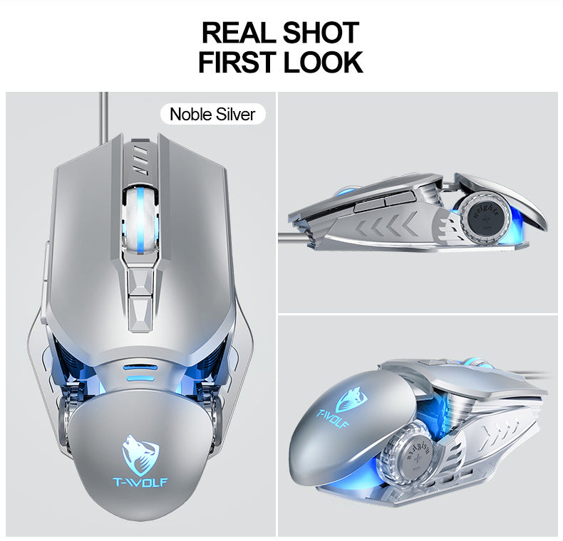 G530 mechanical game mouse e-sports luminous wired computer metal emphasis macro programming