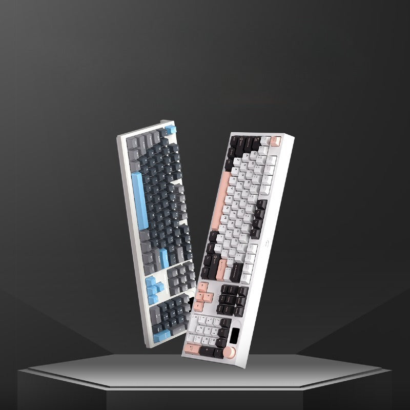 LT104 wireless bluetooth gaming mechanical keyboard customized three-mode wired green axis high-value keyboard