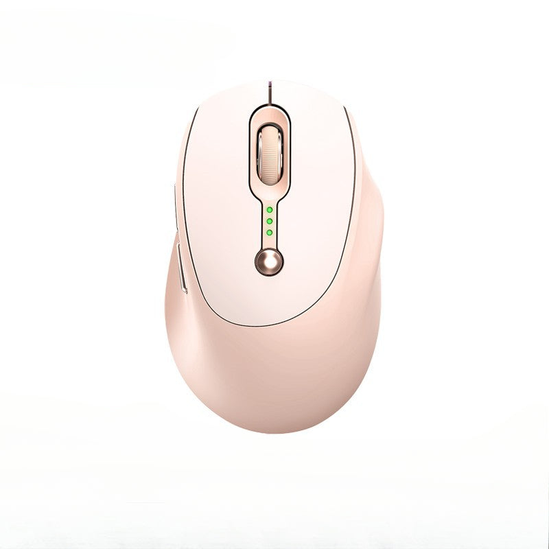 Q7 wireless mouse silent charging usb bluetooth dual mode women's pink