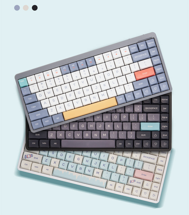 YK75 Bluetooth three-mode low-axis mechanical keyboard portable notebook office silent keyboard