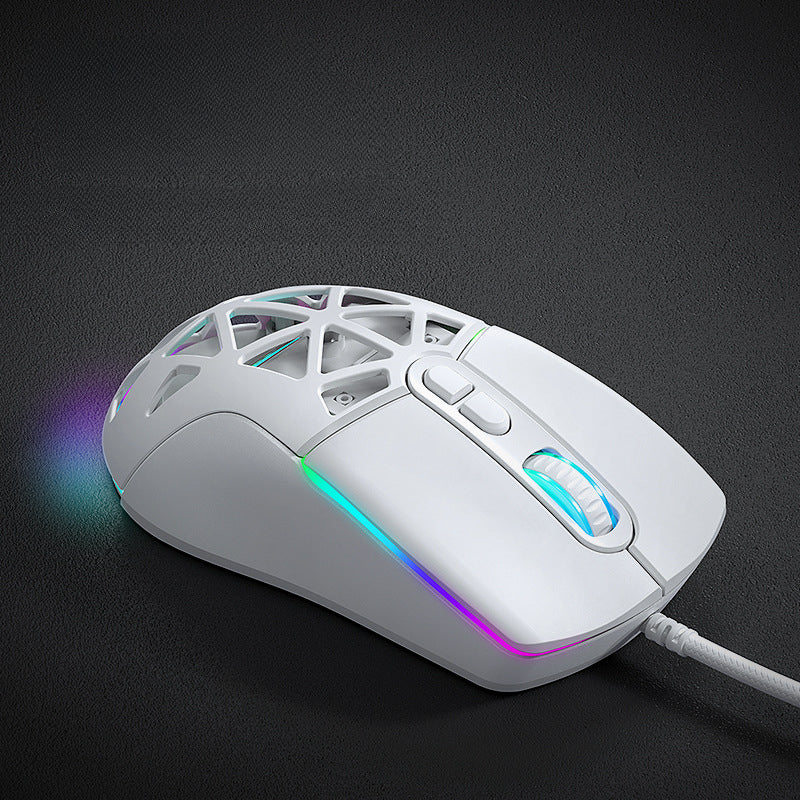 New G520 magnetic hollow e-sports 7-button wired mouse 12800dpi luminous RGB Inster 825