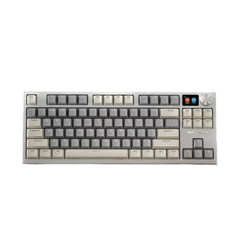 LT84 three-mode hot-swappable wireless bluetooth mechanical keyboard customized wired green axis e-sports gaming keyboard