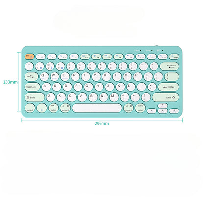 Blue wireless rechargeable new three-mode wireless keyboard and mouse set phablet notebook Android set