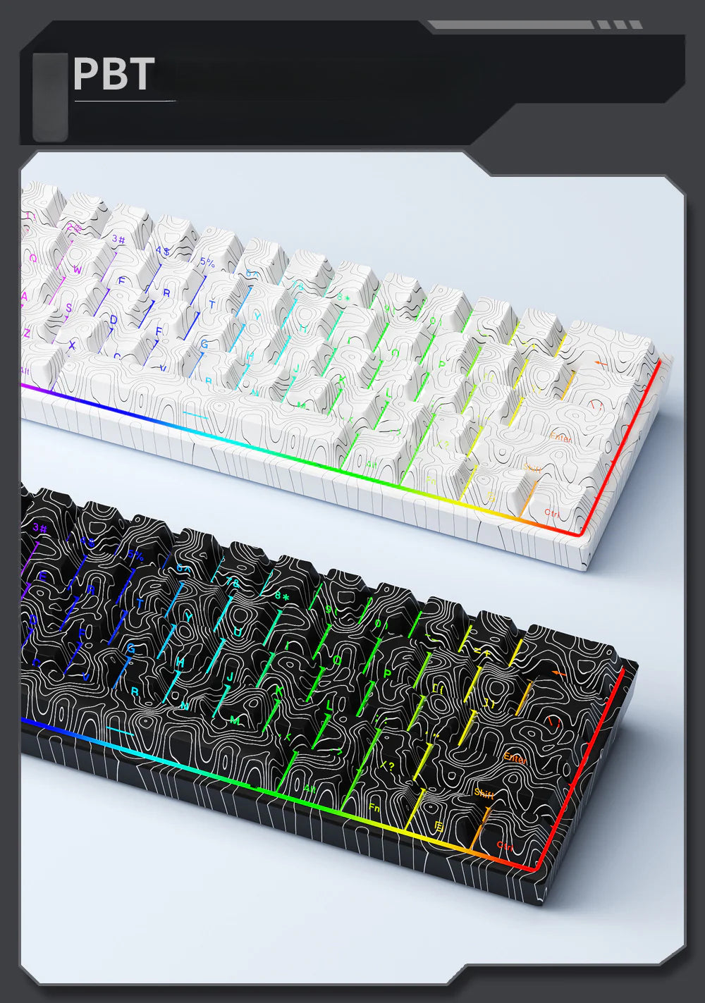 YK61 Keyboard Wired Magnetic Axis Mechanical e-sports gaming keyboard with RGB backlighting and adjustable key travel