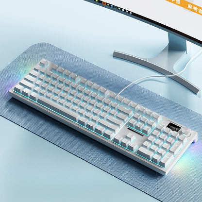 LT104 wireless bluetooth gaming mechanical keyboard customized three-mode wired green axis high-value keyboard