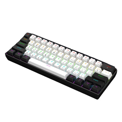 &nbsp; 61-Key mechanical keyboard Green axis dual-color keypad Mini luminous game keyboard Portable compact computer keyboard