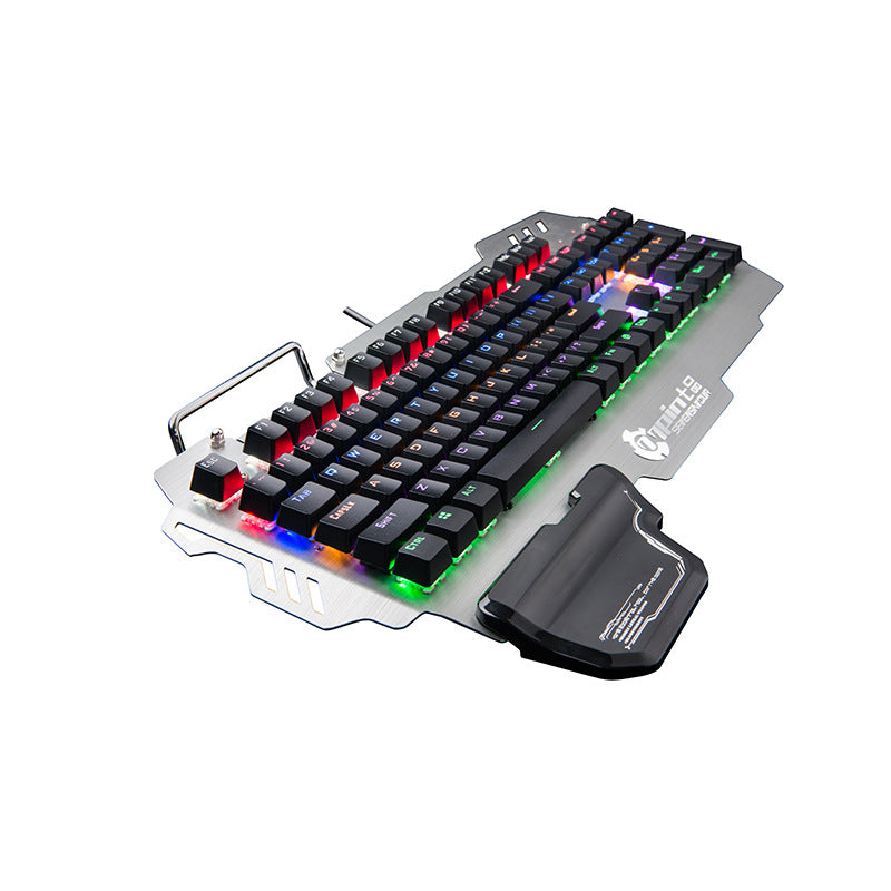 Keyboard PK-900 Keyboard PK-900 Large Cool Metal Keyboard Wired Mixed Light Pluggable Green Axis