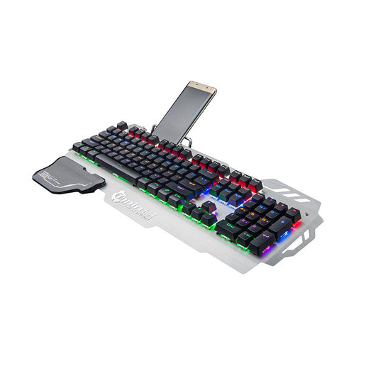 Keyboard PK-900 Keyboard PK-900 Large Cool Metal Keyboard Wired Mixed Light Pluggable Green Axis