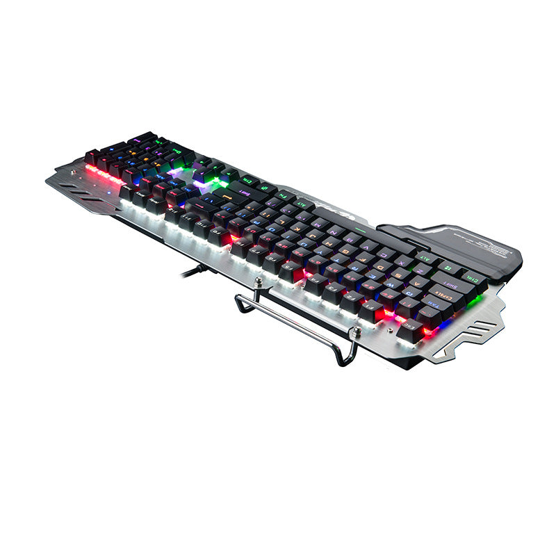 Keyboard PK-900 Keyboard PK-900 Large Cool Metal Keyboard Wired Mixed Light Pluggable Green Axis